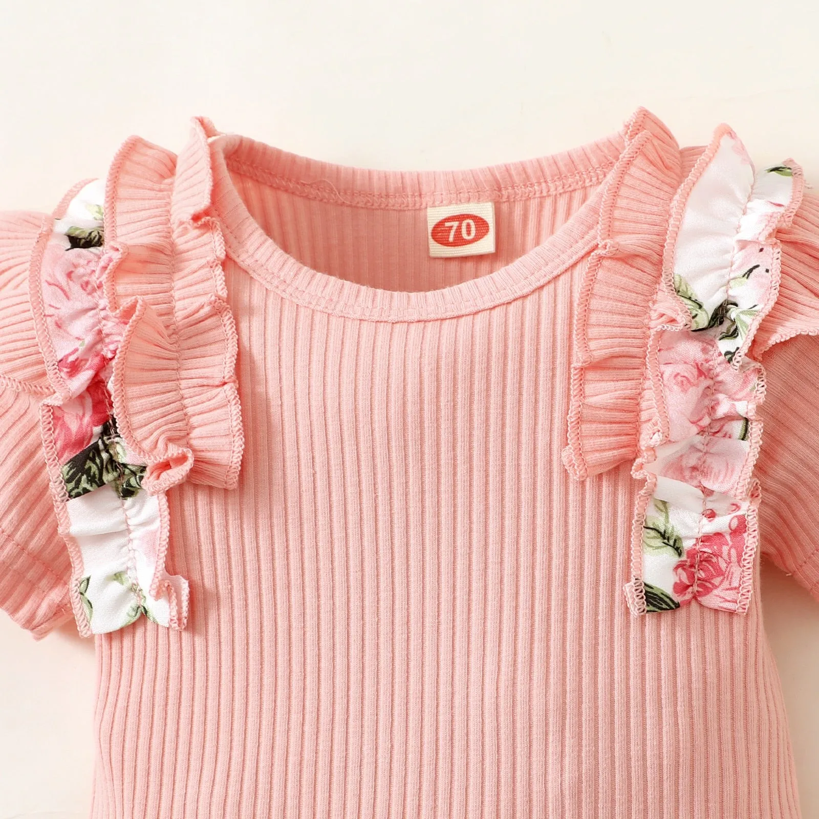 3Pcs Ruffle Romper Tops for Newborn Baby Girl Clothes