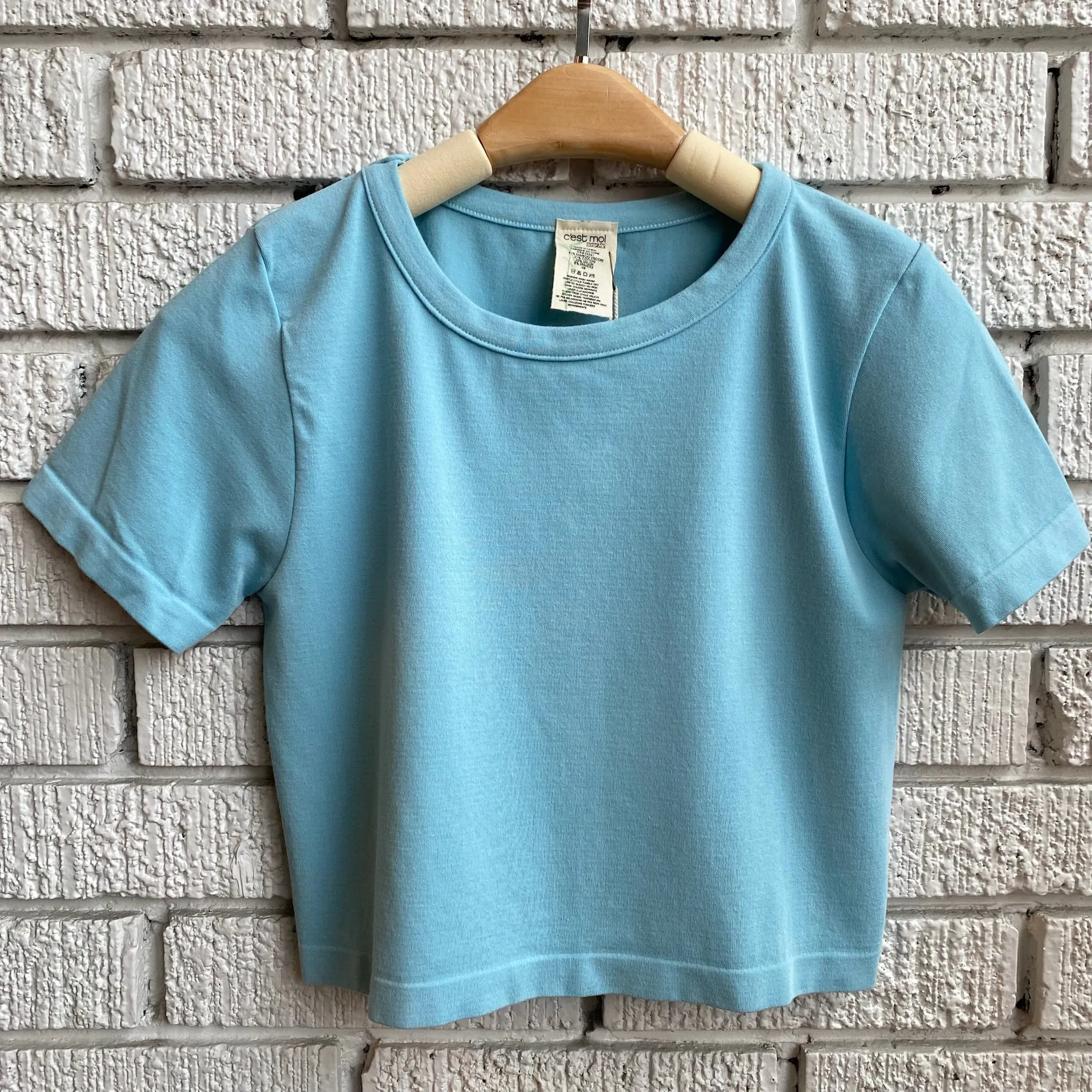 Bamboo Short Sleeve Crop Top