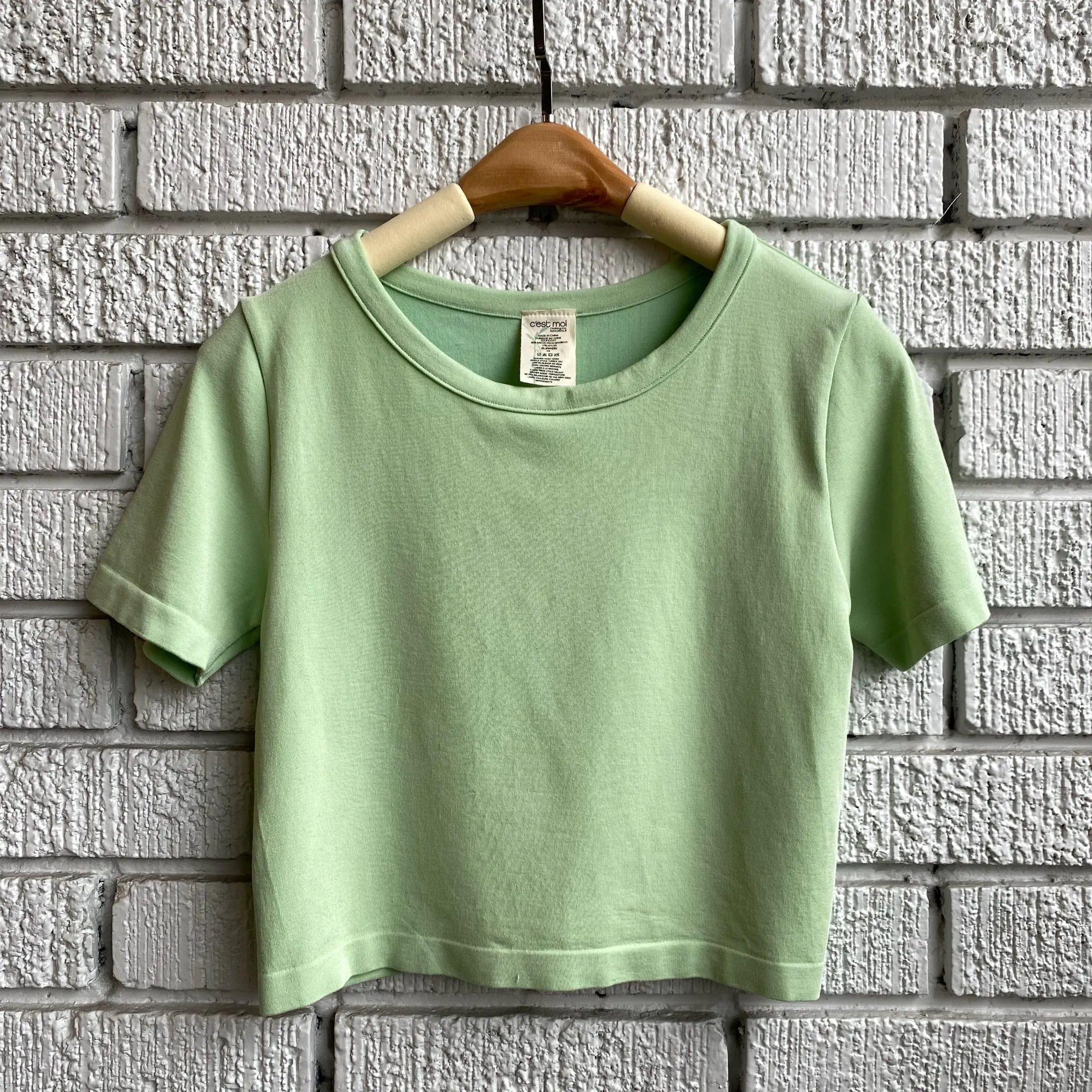 Bamboo Short Sleeve Crop Top