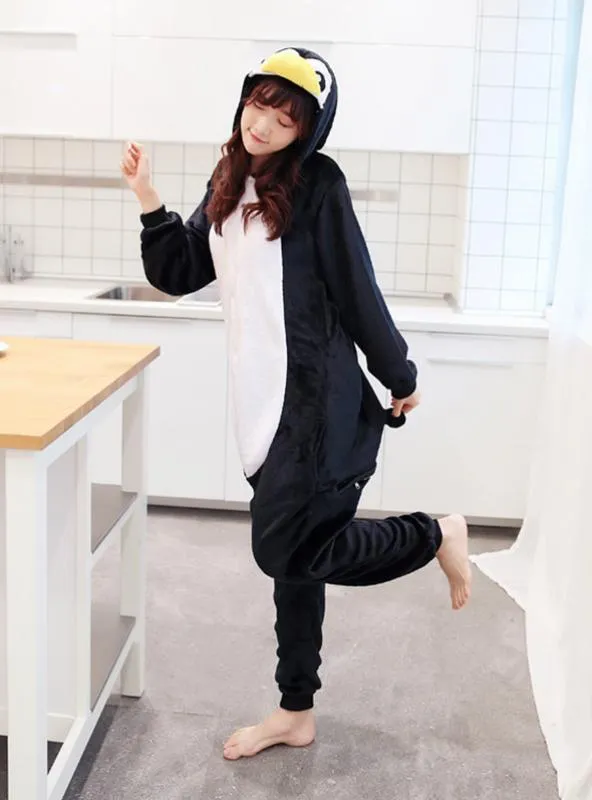 BLACK CARTOON SIAMESE PAJAMAS PENGUIN ANIMALS SIAMESE