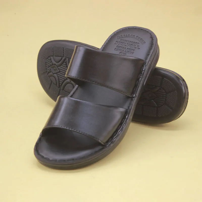 Black medicated slippers