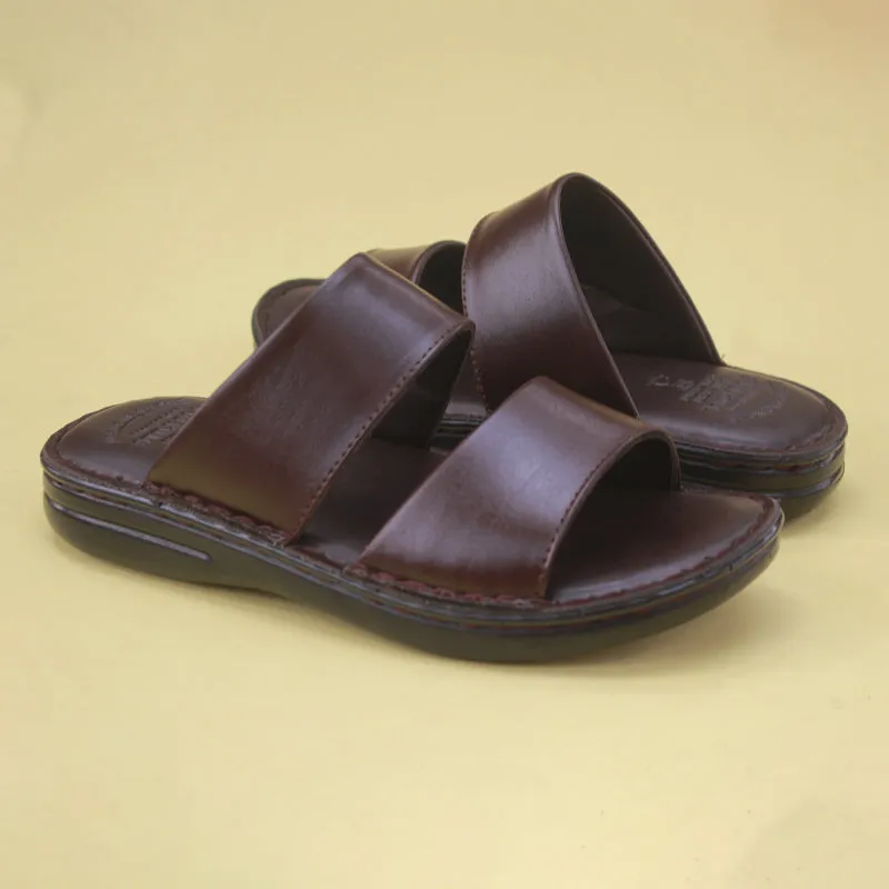 Brown medicated slippers