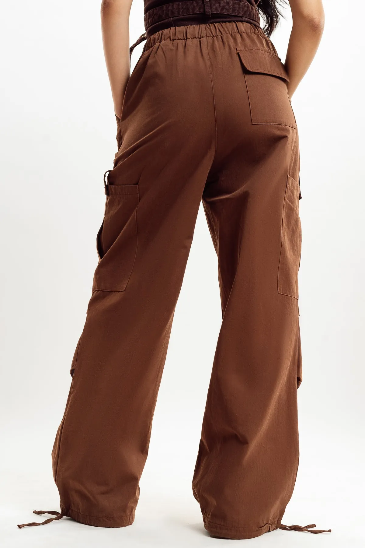 Brown Parachute Cargo Pant