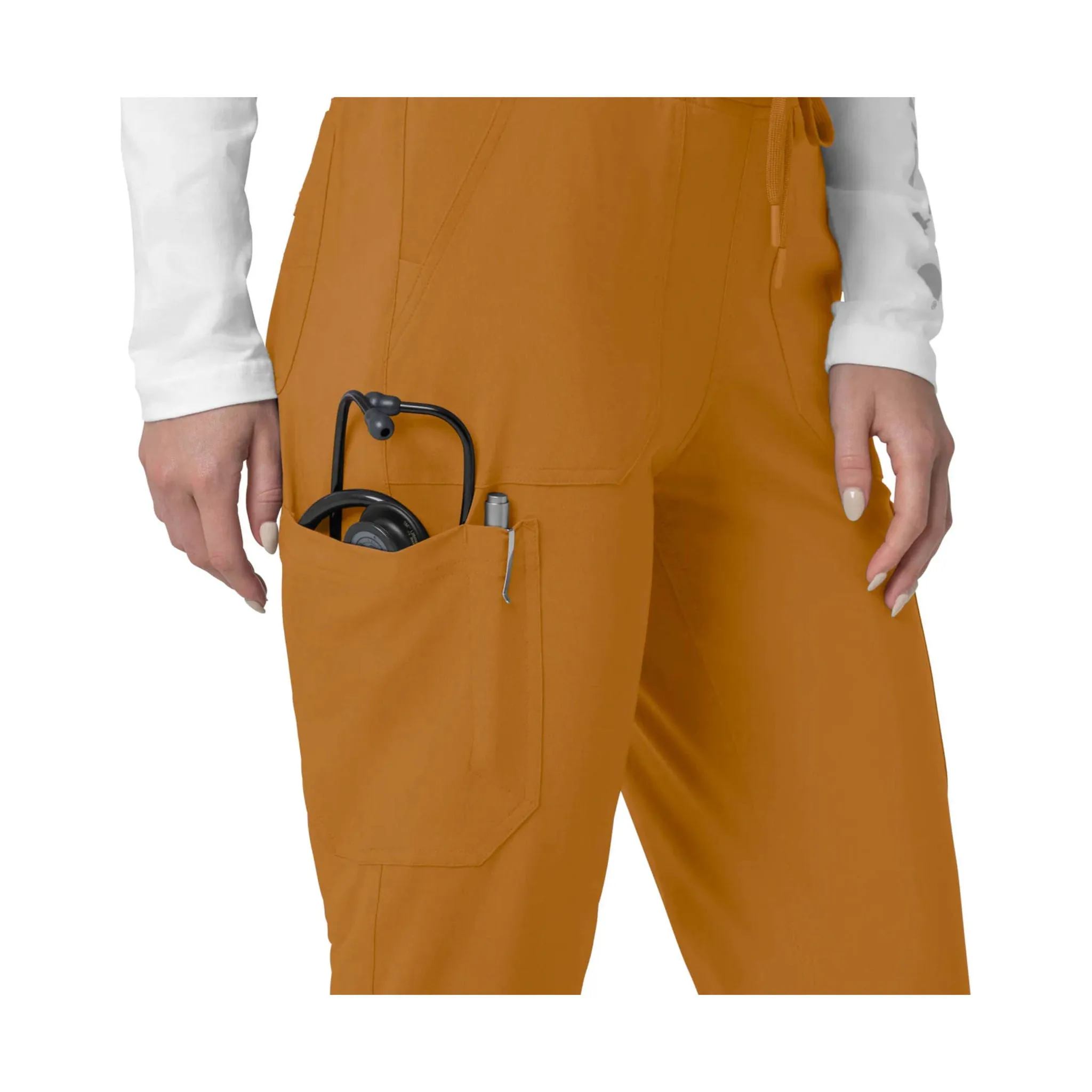 Carhartt Women's Force Cross Flex Cargo Jogger Scrub Pant - Fox Brown