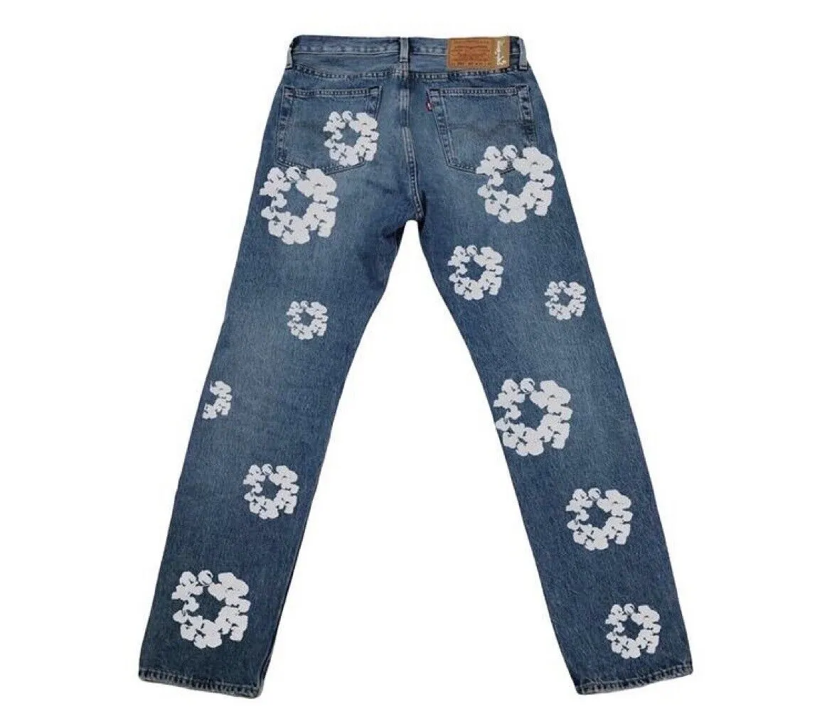 Denim Tears x Levi's Cotton Wreath Jean Men's Light Wash