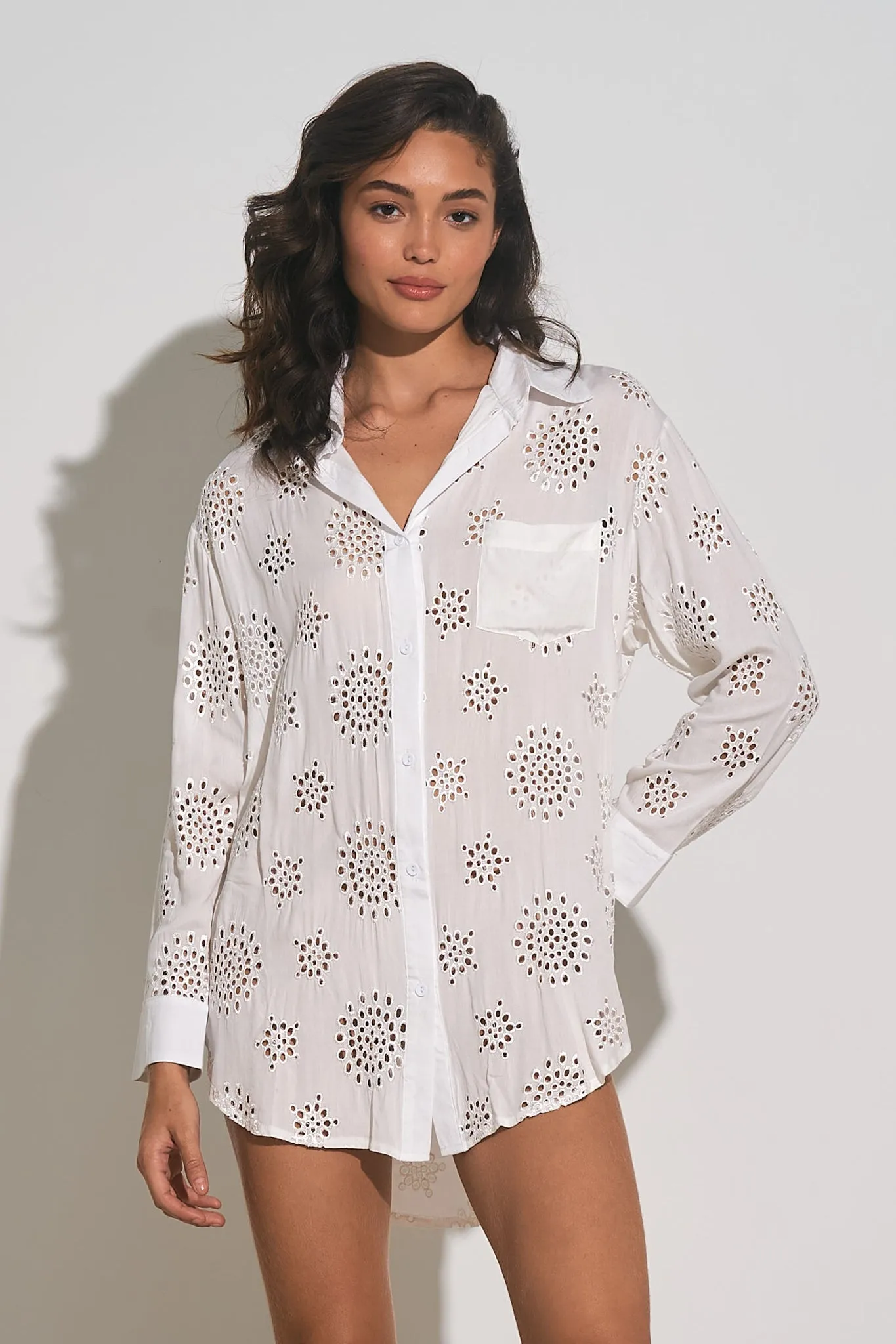 Elan Lui Button Down Top