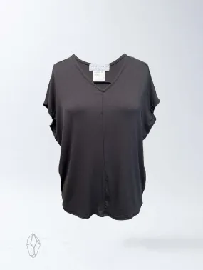 Ella Top - Washed Black Rayon Jersey