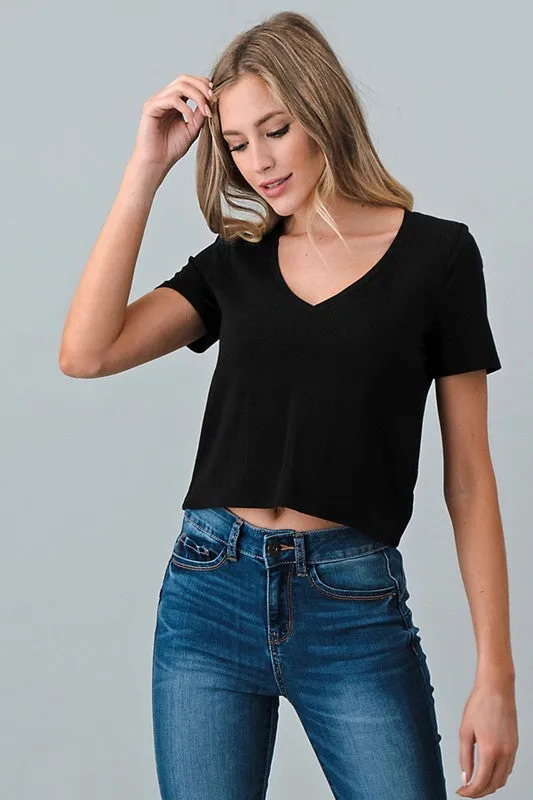 Exposure VNeck Crop TShirt