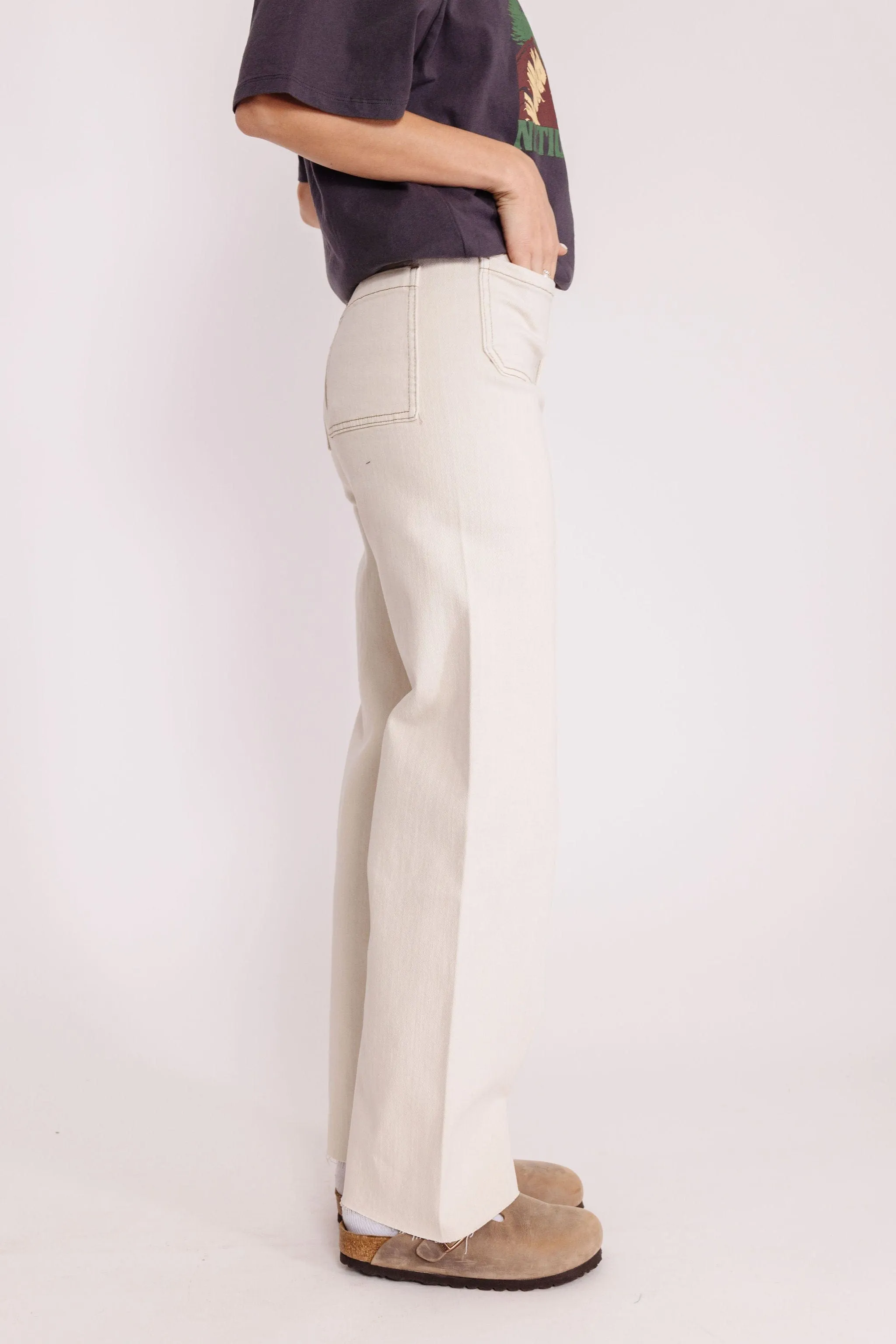 Fergie Pant in Washed Beige