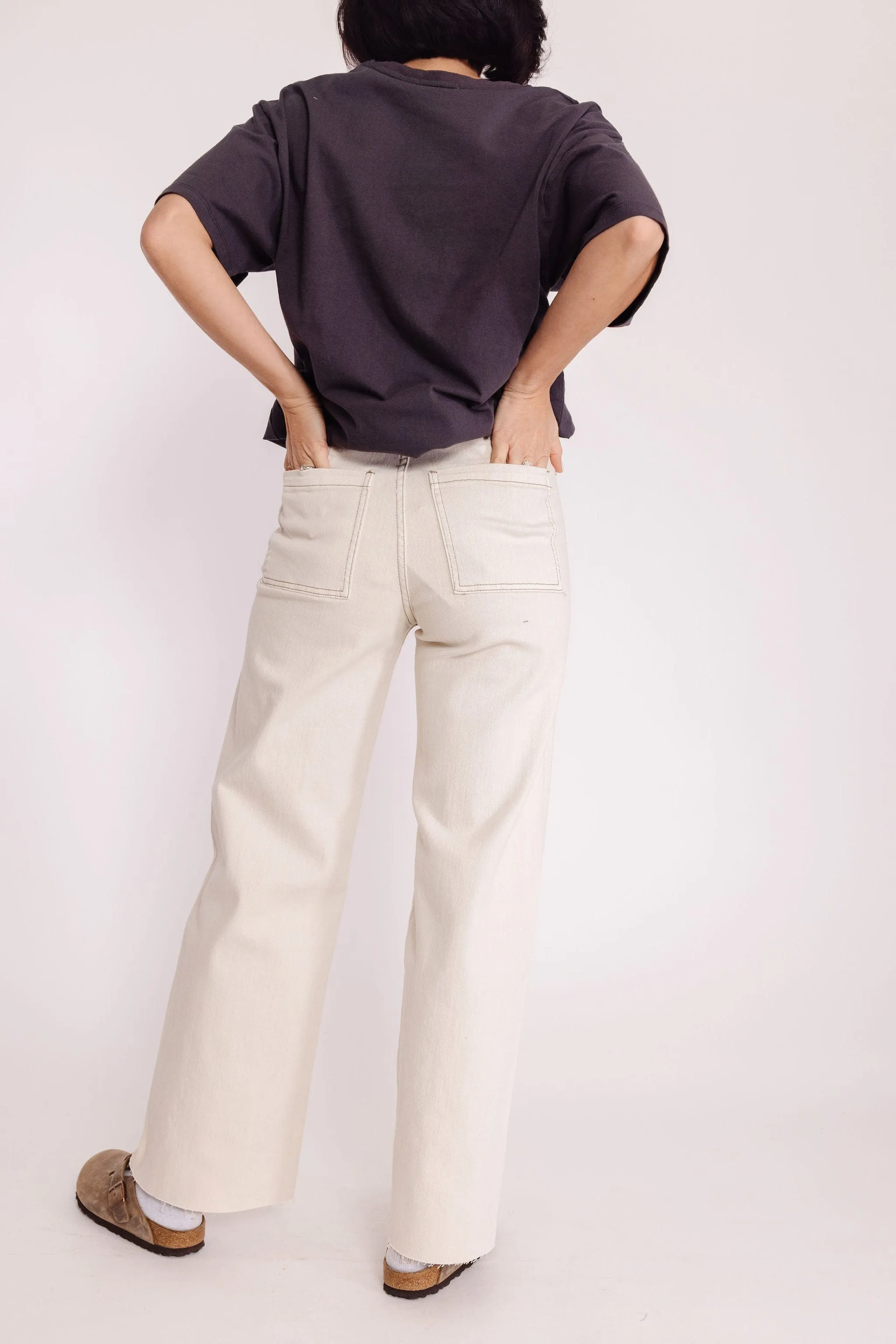 Fergie Pant in Washed Beige