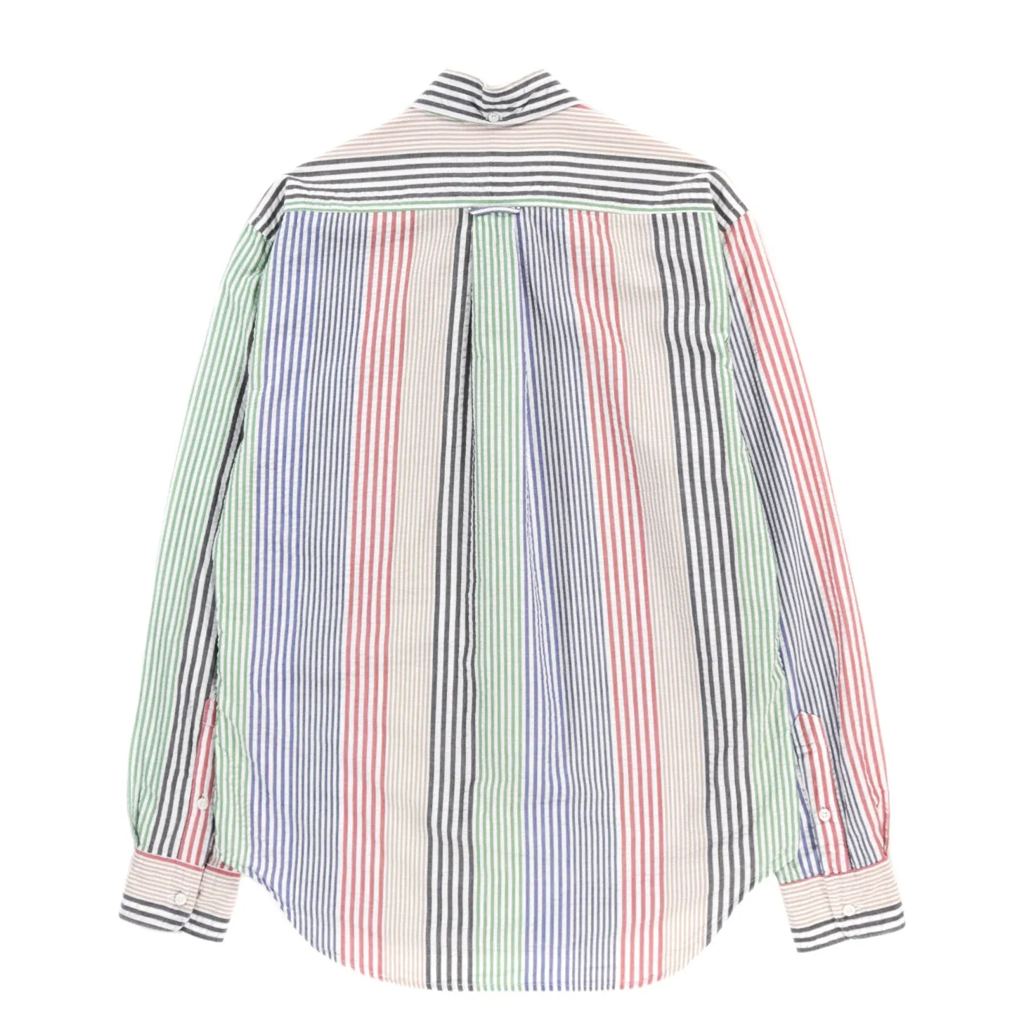 GITMAN VINTAGE BUTTON DOWN MULTI-STRIPE SEERSUCKER