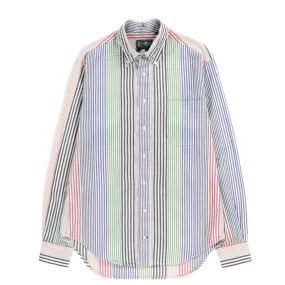 GITMAN VINTAGE BUTTON DOWN MULTI-STRIPE SEERSUCKER