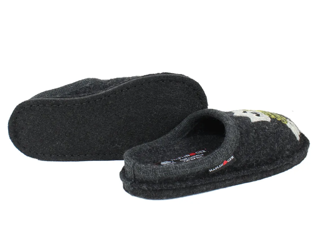 Haflinger Slippers Flair Cucho Cat Graphit