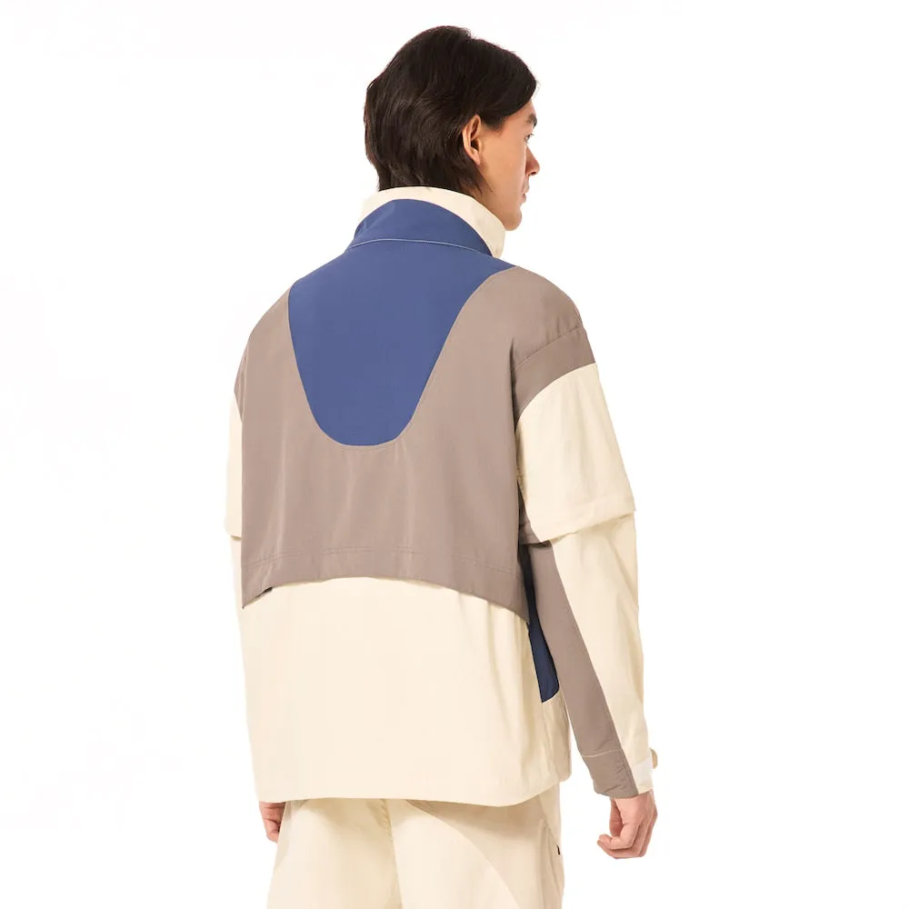 ICON SHAPE PULLOVER JACKET CREAM / NAVY