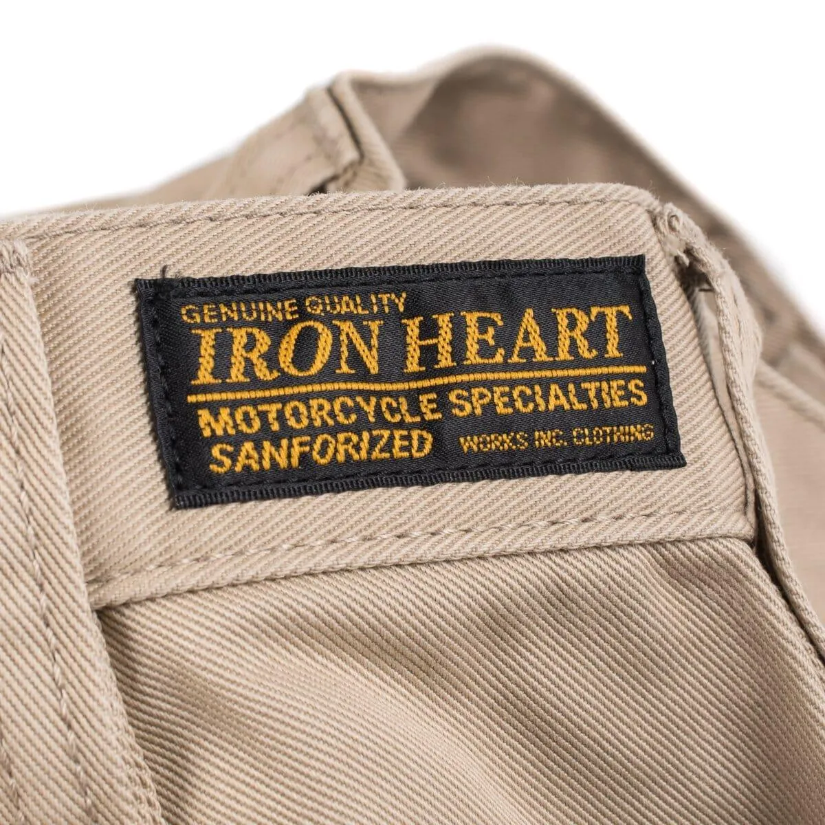 Iron Heart - Khaki Slim Tapered Chinos - IH-721 Model in 9oz Mercerised Selvedge Cotton