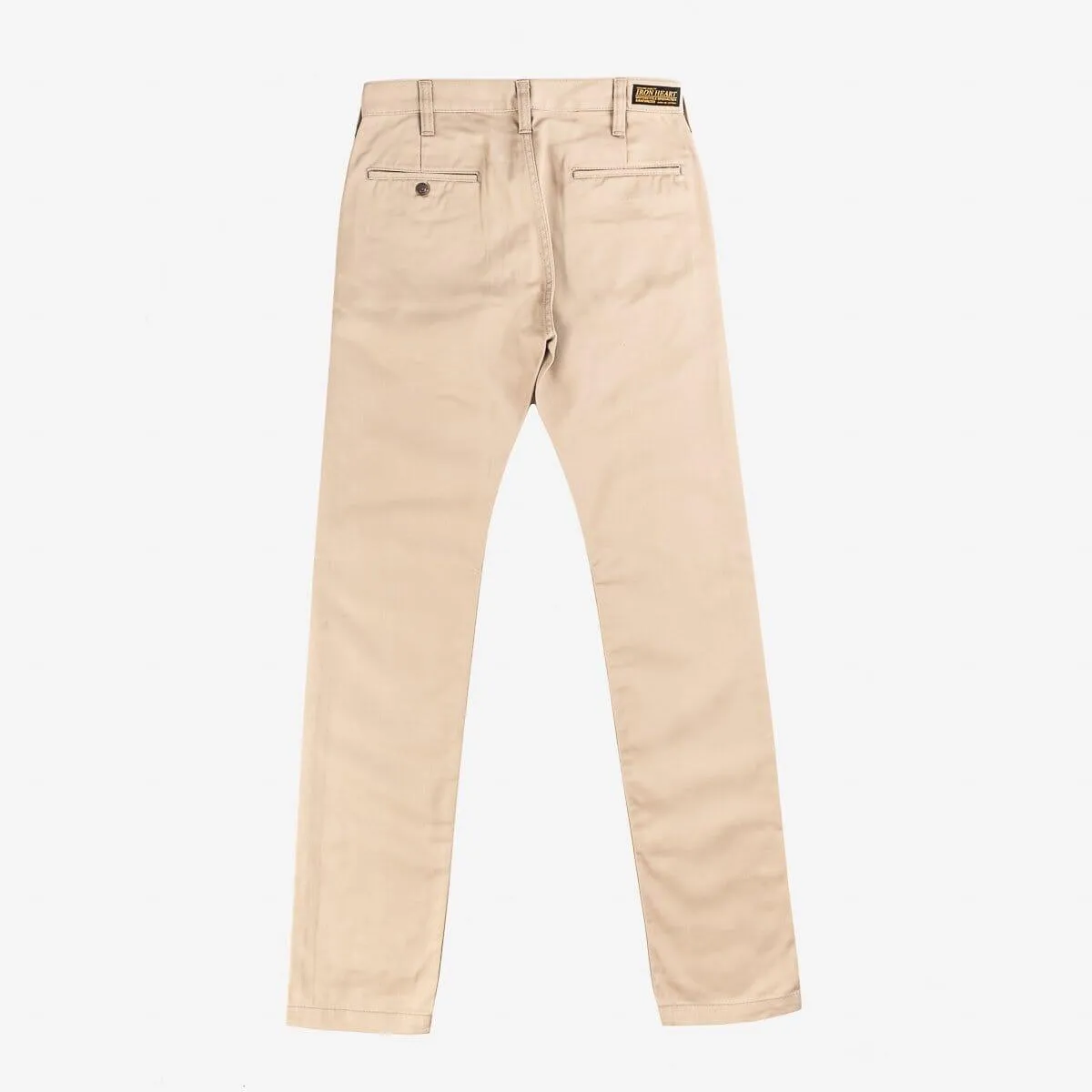 Iron Heart - Khaki Slim Tapered Chinos - IH-721 Model in 9oz Mercerised Selvedge Cotton