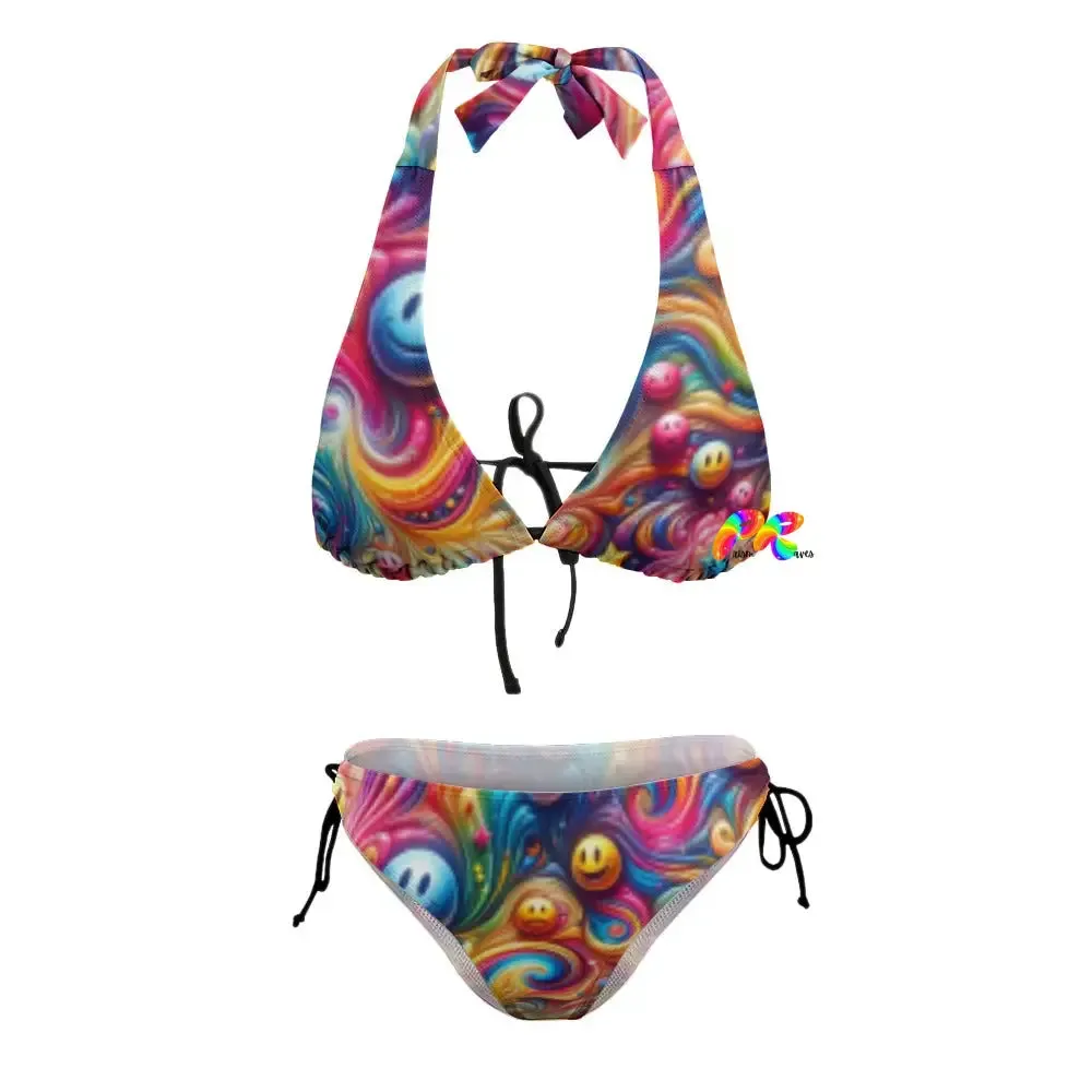 Joyful Whirls Rave Plus Size Bikini