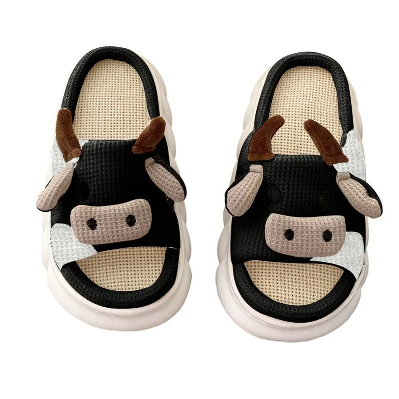 Kawaii Cow Slippers