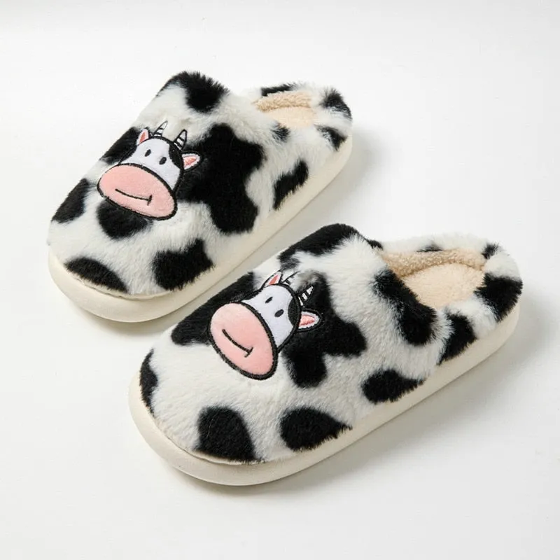 Kawaii Cow Slippers