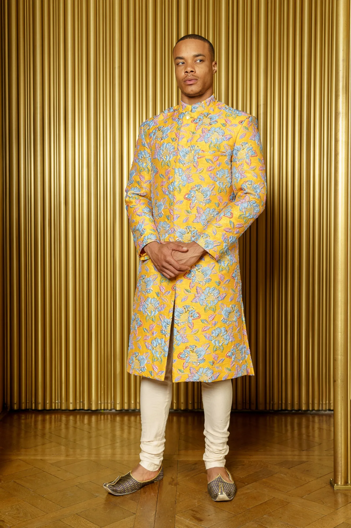 LANE Floral Jacquard Sherwani