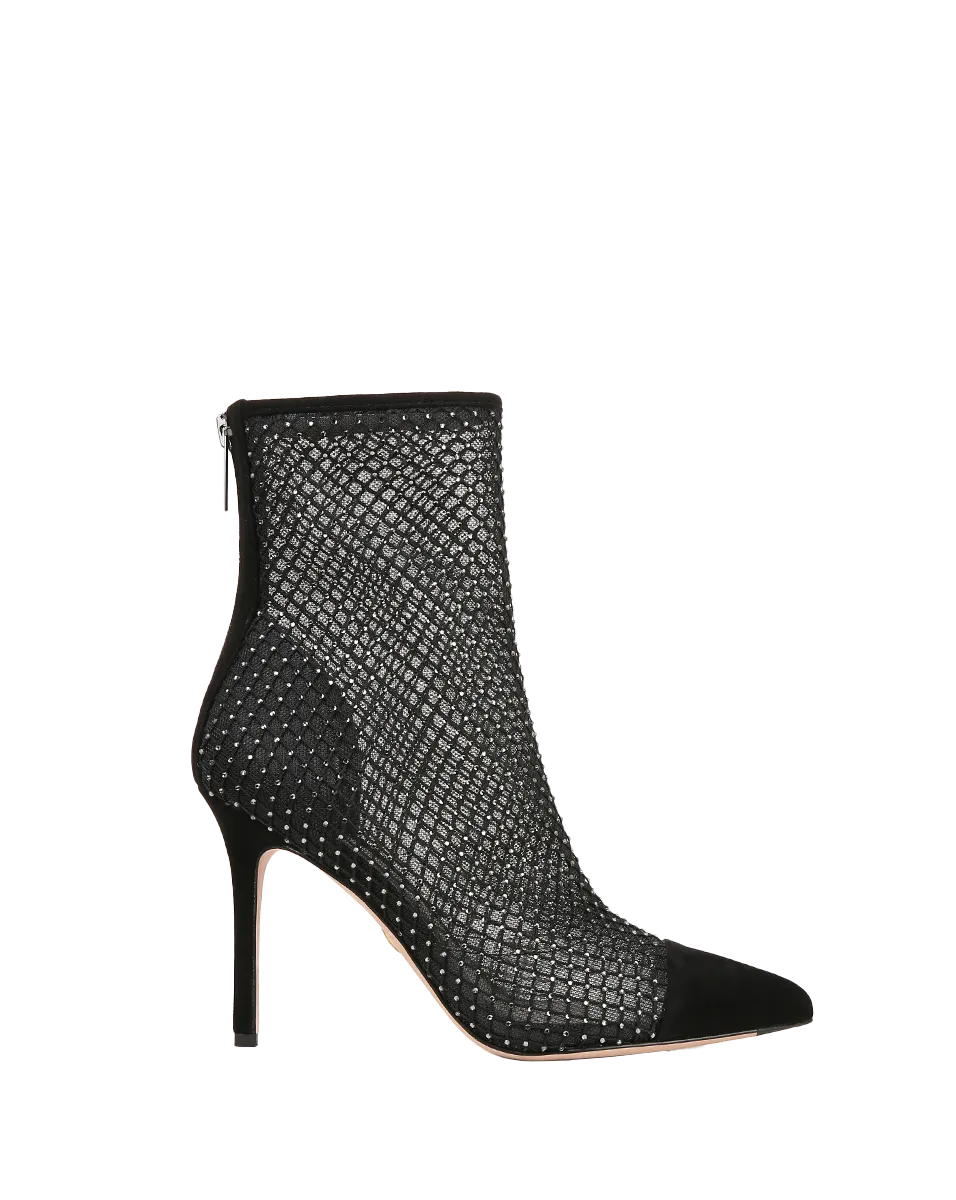 Lisa Rhinestone Mesh Bootie