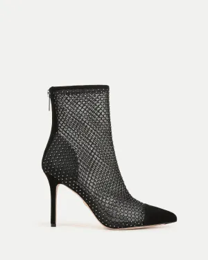 Lisa Rhinestone Mesh Bootie