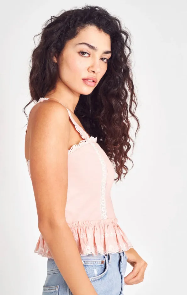 Loveshackfancy - Skipper Bustier - Bubble Bath Pink