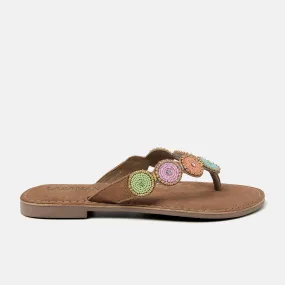 Luna Suede Dames Slippers Multi