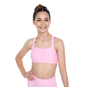 Megan: Scalloped Edge Bra Top in Pink