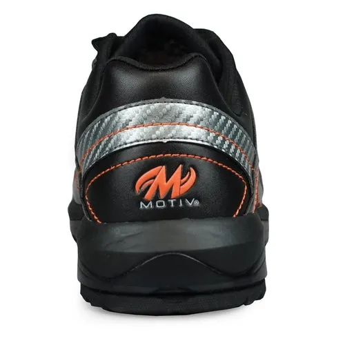 Motiv Mens Propel Black/Carbon/Orange Left Hand Bowling Shoes