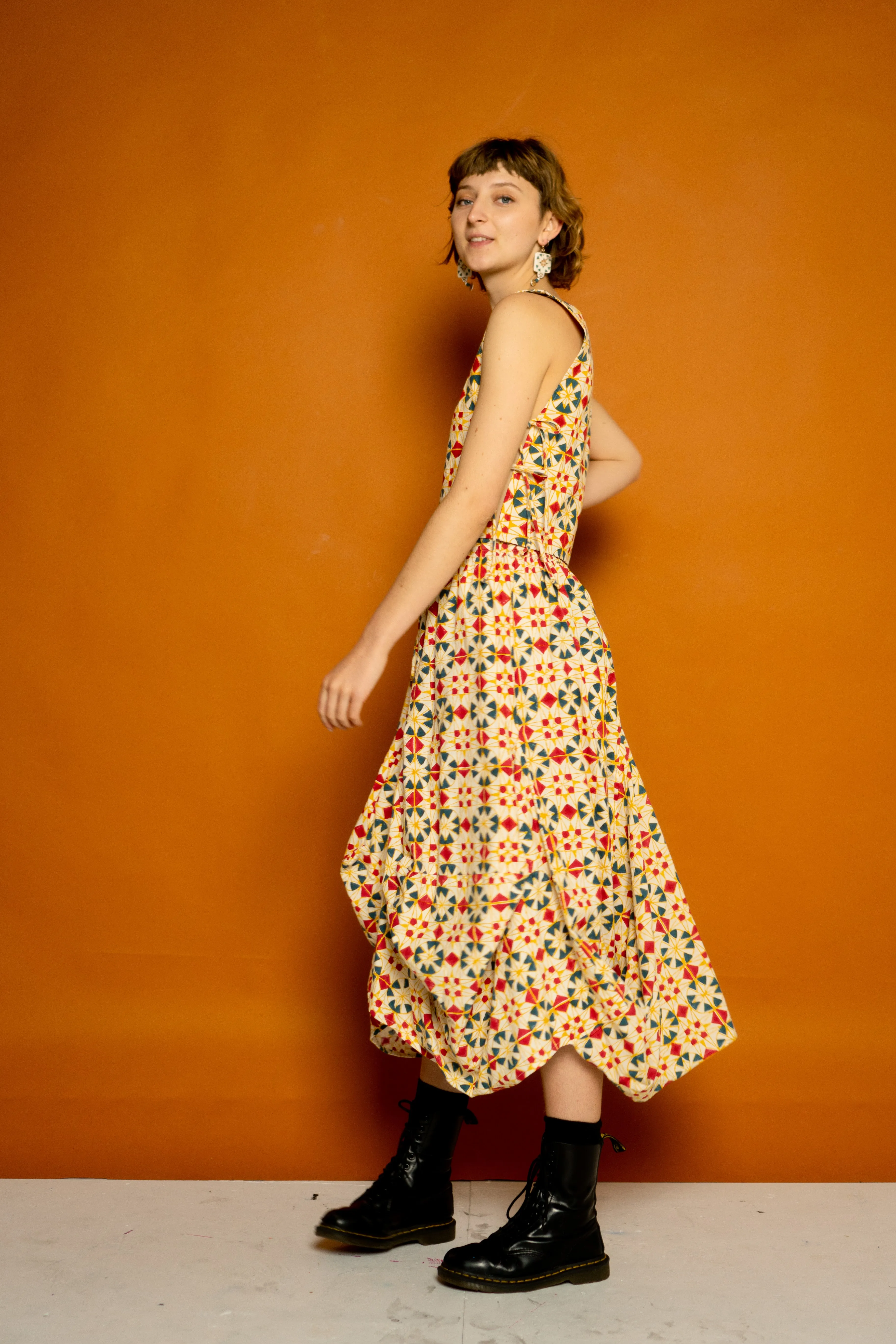 Nepalese Skirt - Parcheesi Print