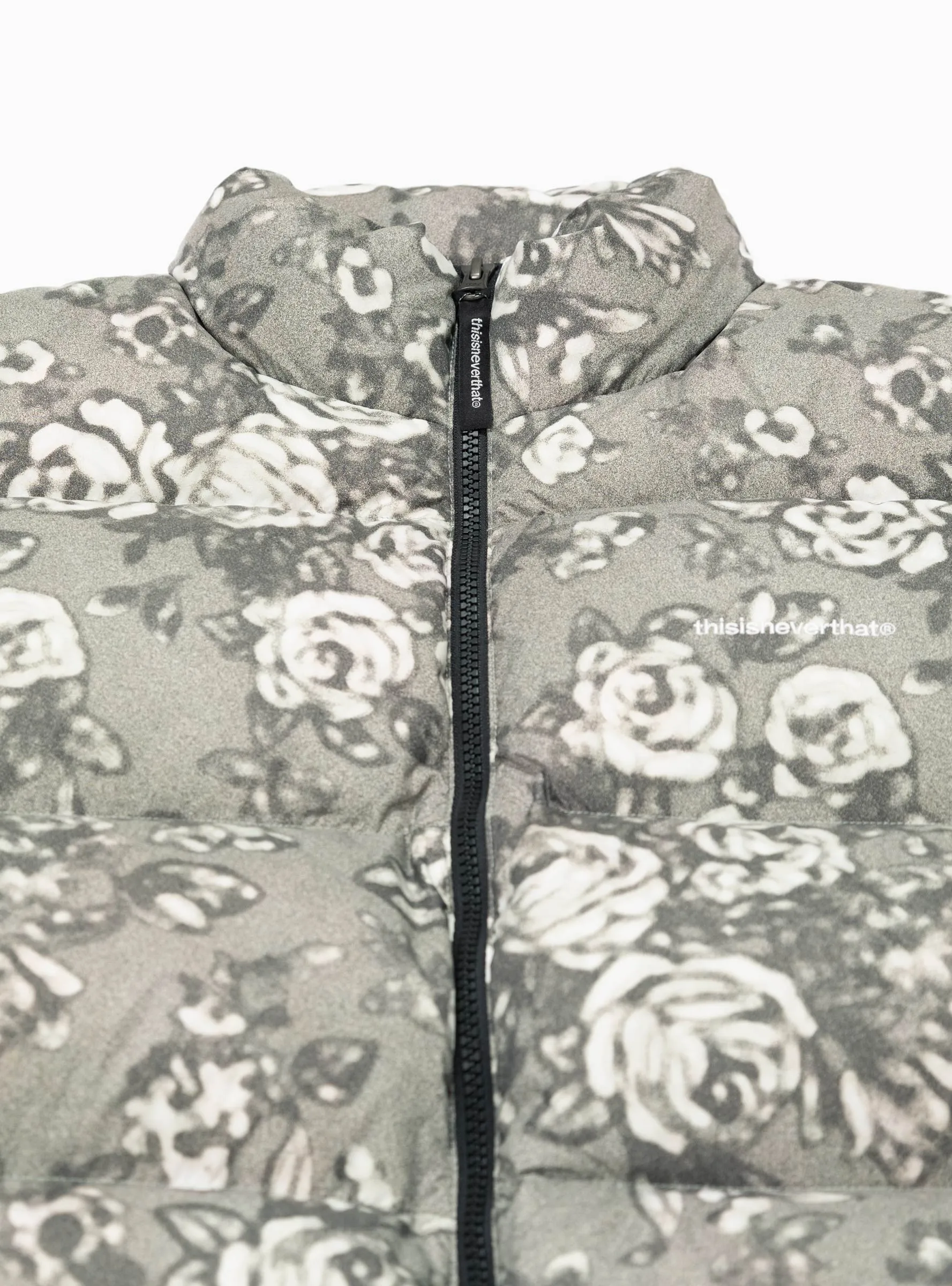 PERTEX T Down Jacket Grey Floral