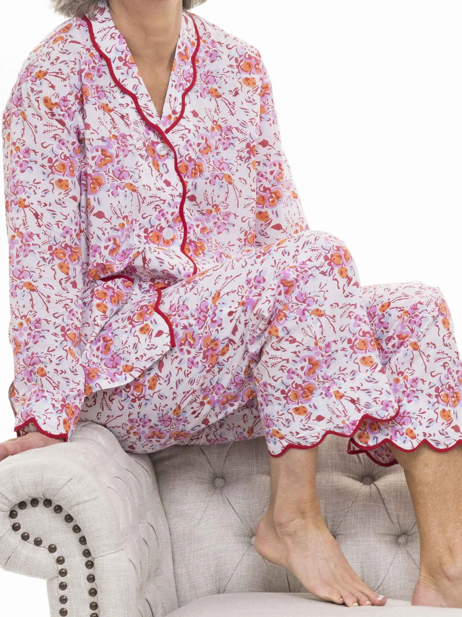 Pink Floral Pajamas