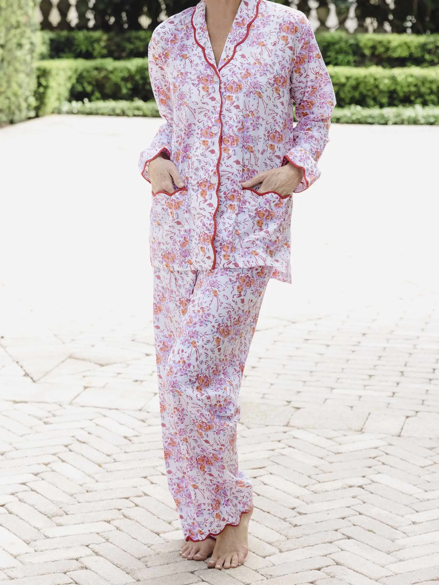 Pink Floral Pajamas