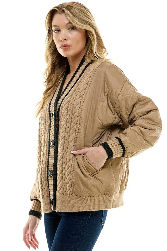 Quilted Cardigan Jacket