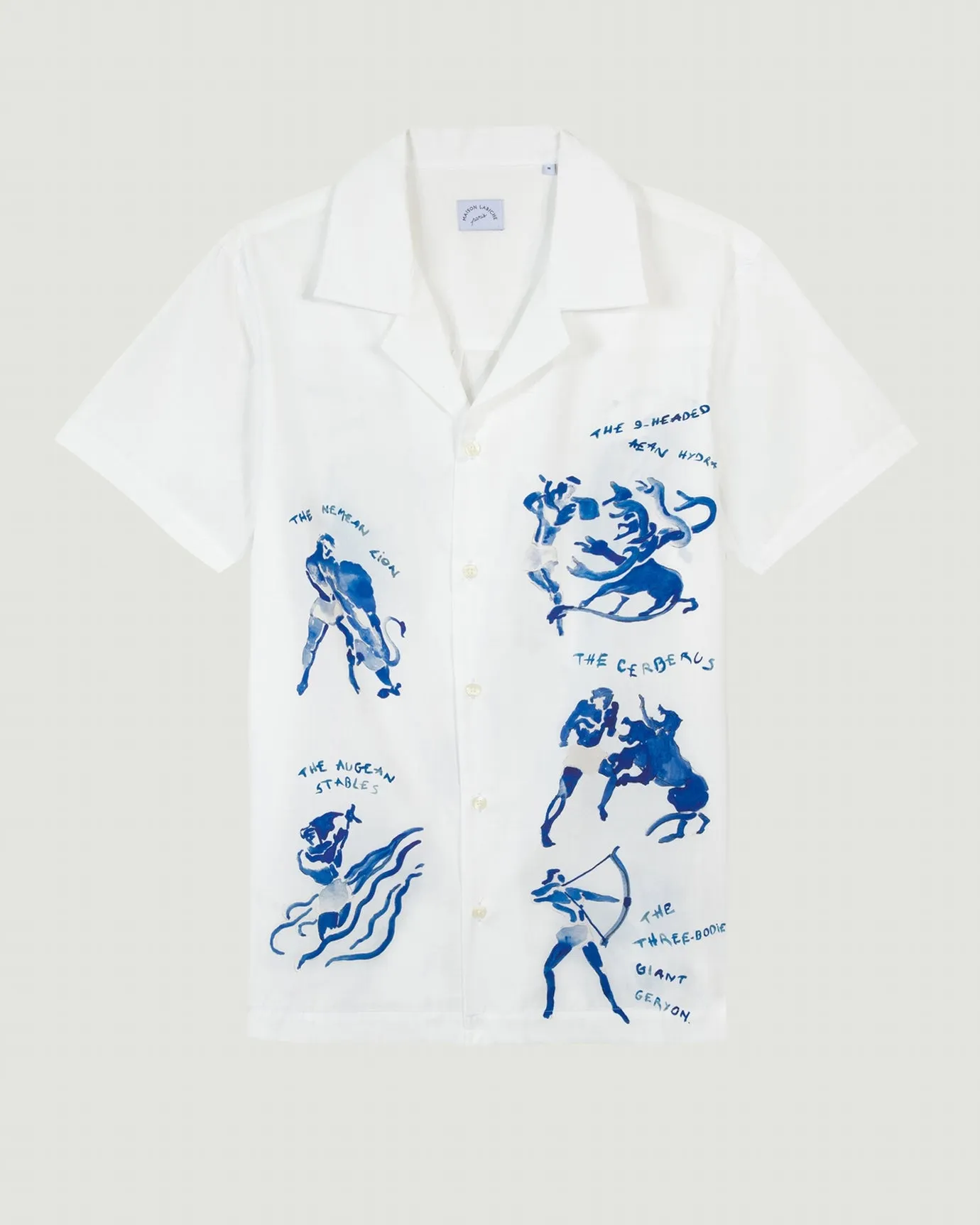 "Hercules Print" morney poplin shirt