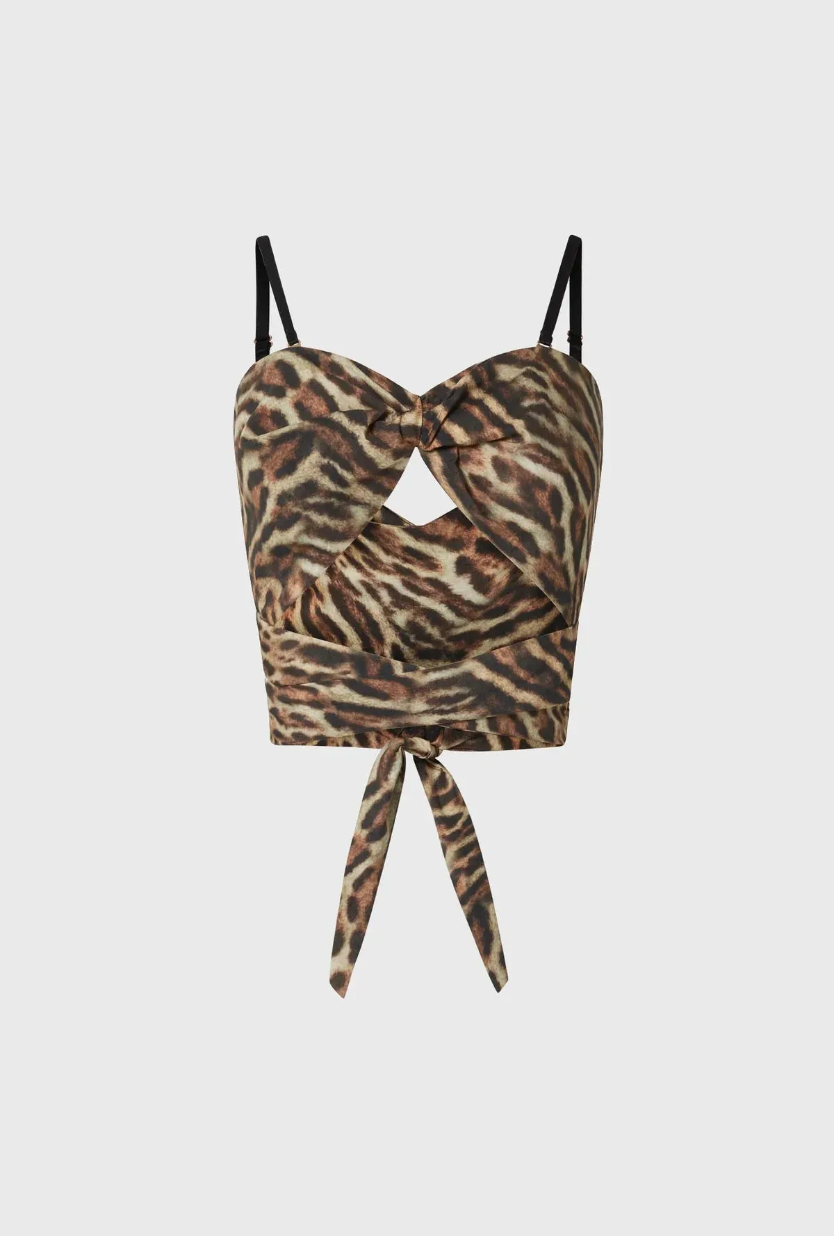 Silk Laundry - Cotton Silk Twist Top - Leopard