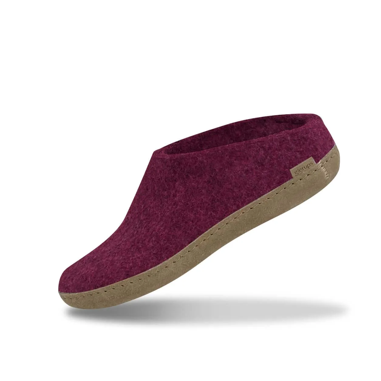 Slip-on with leather sole - Cranberry