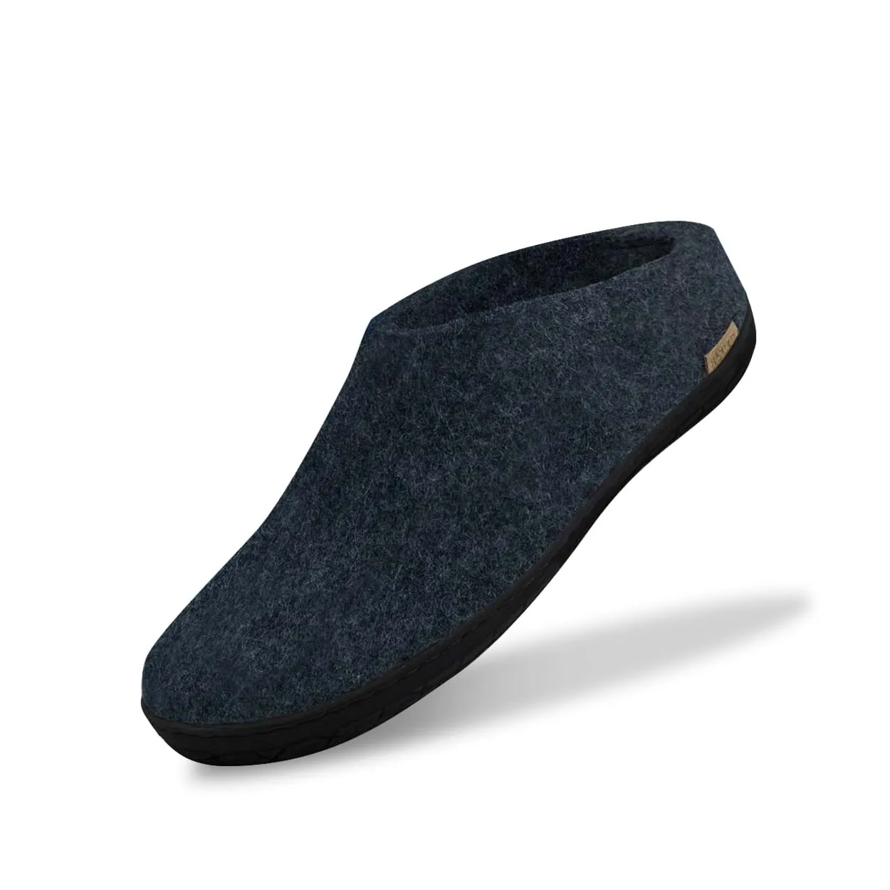 Slip-on with natural rubber sole - black - Denim