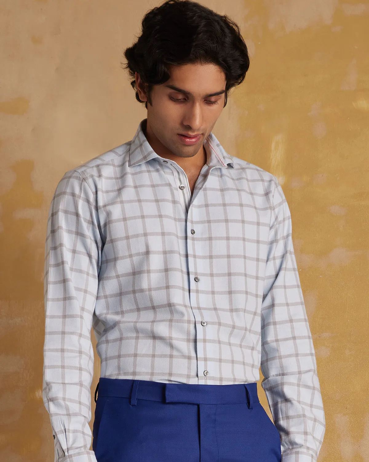 Somelos Whispering Blue Checked Shirt