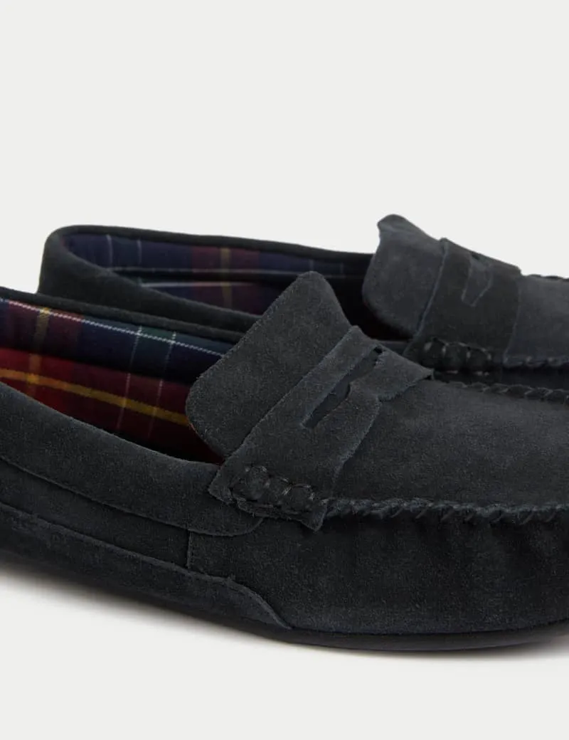 Suede Slippers with Freshfeet