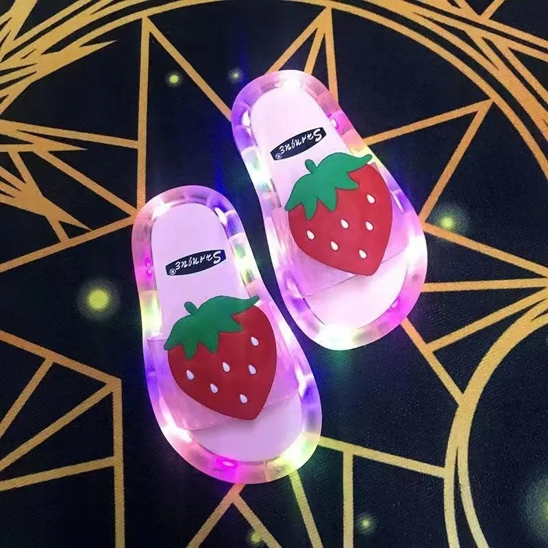 Summer Kawaii Strawberry Glowing Slippers