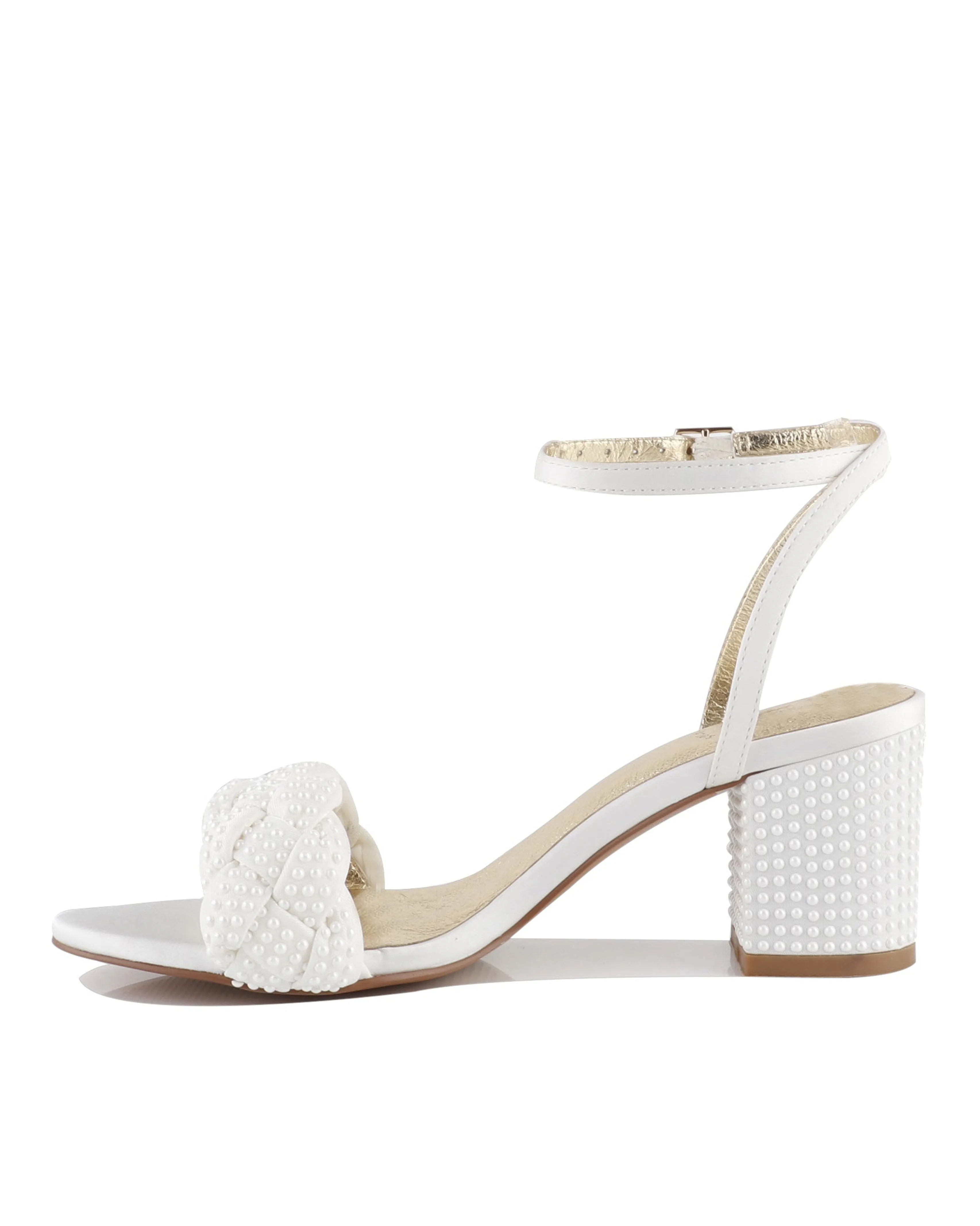 TRUE - PEARL WEDDING SANDALS WITH PLAIT TOE